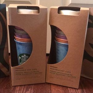 Starbucks marbled reusable hot drink cups